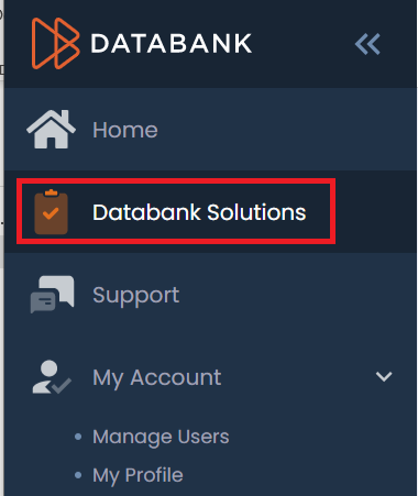 DataBank Solutions Menu Item