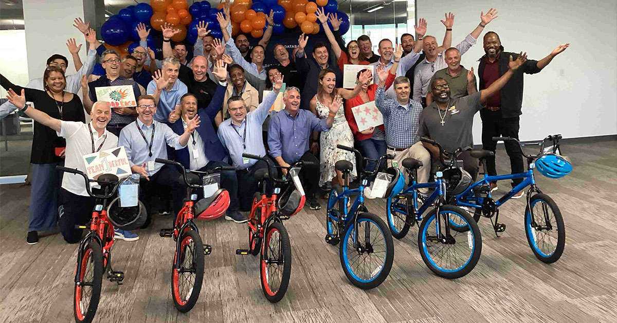 DataBank’s Leadership Team Builds Bikes for Boys & Girls Club of Dallas
