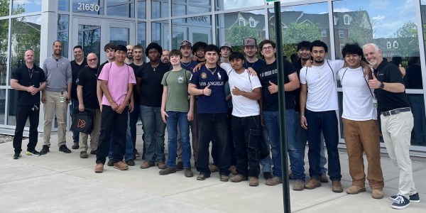 DataBank team with CTEC electrical students