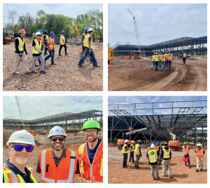 Students and DataBank team touring Culpeper data center construction site