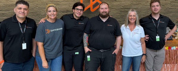 DataBank employee backpack drive